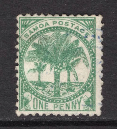 M18707 Samoa 1887 SG28 - 1d yellow green. - Изображение 1 из 1