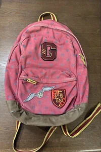 Official Harry Potter BookBag Gryffindor Teen Patches Laptop Bag Backpack Snitch - Picture 1 of 24