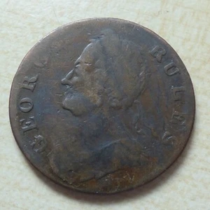 George II Rules Half-Penny 1730 Britain Isles Colonial Evasion Token (myref15005 - Picture 1 of 3