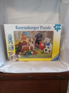 Ravensburger 200 XXL Pc Puzzle Let's Play Ball 19x14in Dogs Puppies Sport's Ball - Picture 1 of 3