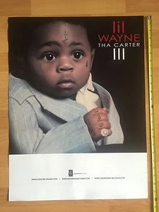 LIL WAYNE Tha Carter III Two-Sided Promo Poster CASH MONEY Rap Hip Hop TUNESHI - Picture 1 of 2