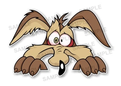 DSIGN Wile E Coyote Peeking Precision Cut Decal