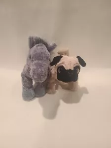 Ganz Webkinz Signature Pug & Grey ArabianHorse 9" Plush Stuffed Animals - Picture 1 of 15