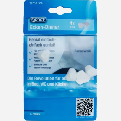 CONMETALL MEISTER GMBH Cornat TEC381300 Eckendiener Kunststoff weiss 4 Stück