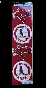 USA made St Louis Cardinals Logo MLB Quad Decal Stickers Car Auto Set &Scrapbook - Picture 1 of 2