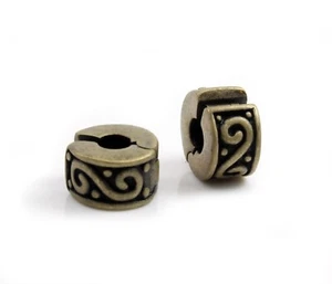 2 Metallperlen Clip bronze Ø 3 mm Haarperle Wikinger Bartperle Norse - Bild 1 von 2