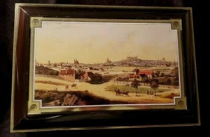 E. Otto Schmidt Large Hinged Cookie Tin With Prospect Sheet Attached 14x10x6 - Picture 1 of 8