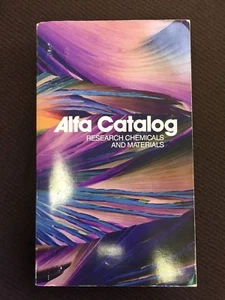 Alfa Catalog Research Chemicals and Materials 1986-87 organics organometallics  - Picture 1 of 8