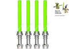 4 X Official Lego - Star Wars Lightsabers - Metallic / Bright Green - Fast - New
