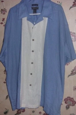 SADDLEBRED BIG MAN SHIRT SIZE:  3X BLUE & WHITE NEW - Image 1 of 2
