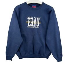 Vintage Embry Riddle Aeronautical University ERAU Crewneck Sweatshirt Mens Large