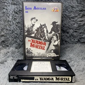 Trampa Mortal VHS Tape 1986 Unicorn Video Mexican Spanish Action Luis Aguilar - Picture 1 of 8