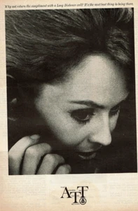 1969 Vintage Print Ad ATT Bell System Network Long Distance Call Girl Why Not - Picture 1 of 2