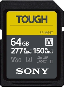 Sony 64GB SF-M Series TOUGH Specification UHS-II U3 V60 SDHC Digital Memory Card - Picture 1 of 20