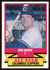 1989 CMC Team Issue Columbus Clippers BOB GEREN RC YANKEES PADRES SAN DIEGO CA