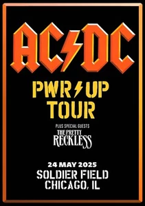 Póster de concierto enmarcado ACDC 2025 Chicago - Imagen 1 de 2