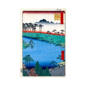 Hiroshige, Kumanoj Nisha Shrine, 1856, 100% Cotton Art Paper, 38" x 57" - Picture 1 of 10