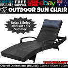 Gardeon Outdoor Furniture Black Day Sun Bed Lounge Chair Single Adjustable