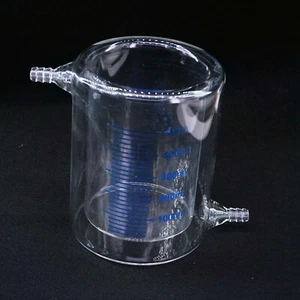 500ml Jacketed Borosilicate Glass Beaker Double Layer Beakerfor Photocatalytic - Picture 1 of 5