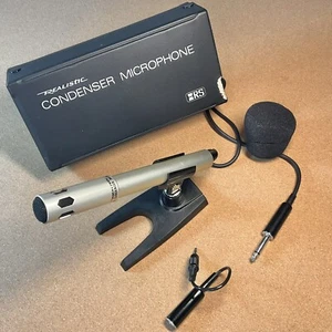 Realistic 33-1080 Electret Cardioid Condenser Vtg Microphone w/ Adapters & Case - Picture 1 of 8