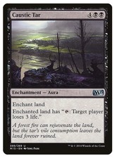 MTG - 1 x FOIL Caustic Tar - Enchantment - Magic Core Set 2015 (M15) - M/NM