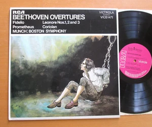 VICS 1471 Beethoven Overtures Charles Munch Boston Symphony RCA Stereo NEAR MINT - Picture 1 of 5