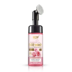 WOW Skin Science Himalayan Rose Foaming Face Wash with Built-in Face Brush 150ml