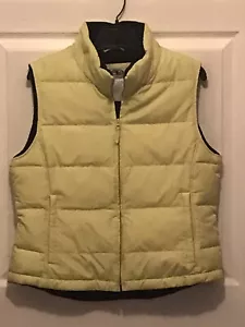 Women’s Athletic Works Lime Green Goose Down Sleeveless Zip Up Vest Size M - Picture 1 of 6