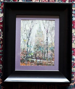 Original Ölgemälde bemerkt russischer Künstler signiert (gerahmt 12x14) Gemälde 6x9  - Bild 1 von 6