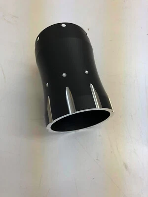 Harley Davidson Rush 4英寸 Black Mach Flut Tip X 正品全新原始设备制造商 P/N 62-5413 — 第 1/4 张图片