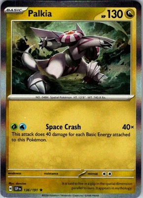 Pokemon | SV08: Surging Sparks | Palkia | 136/191 | Holo | NM - Image 1 of 2