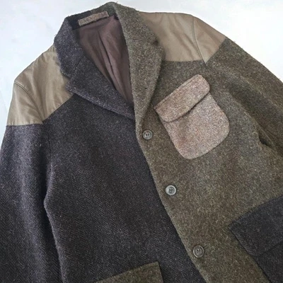 [HARRIS TWEED] Nigel Cabourn Mallory Jacket Crazy Pattern Size 50 - Image 1 of 4
