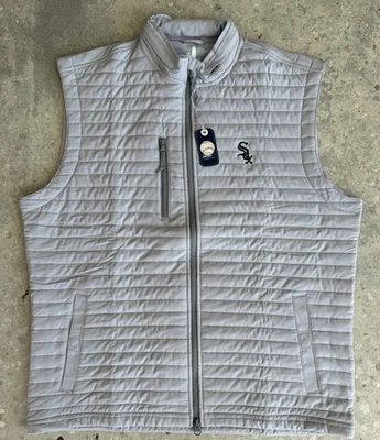 JOHNNIE O CROSSWIND VEST JACKET MLB CHICAGO WHITE SOX PUFFER QUILTED MSRP $169 - Image 1 of 4