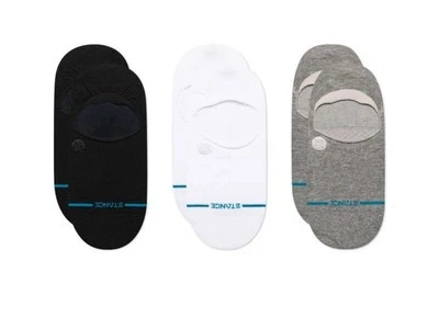 NUEVO CON ETIQUETAS Stance Casual No Show Calcetines Icono No Show Paquete de 3 Negro Blanco Gris Unisex M Foto 1 de 4