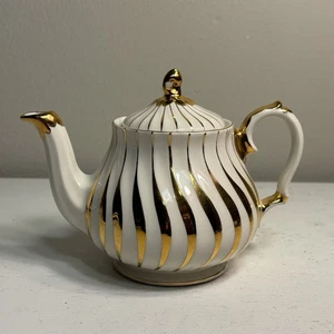 Vintage Sadler England Gold Swirl Teekanne #2737 4 Tassen - Bild 1 von 6