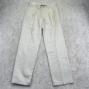 NEW Lee Stain Resist Pants Mens Size 32x32 Khaki Beige Pleated Relaxed Fit - Picture 1 of 13
