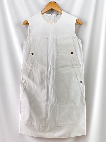 HERMÈS Abito smanicato cotone HERMES bianco taglia 36 tinta unita classico #EF BZA