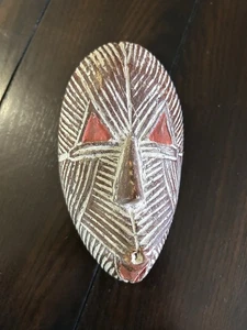 Vintage African Tribal Mask Songye Kifwebe Congo 6 X 4 Inch Wall Decor - Imagen 1 de 6