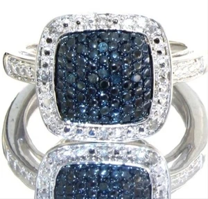 Blue Diamond Ring - Picture 1 of 1