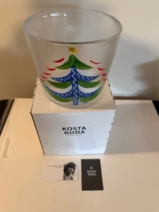 Kosta Boda Christmas Tree Ice Bucket  w/ KB Box! - Picture 1 of 4