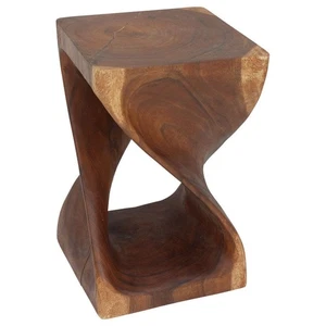 Mesa auxiliar giratoria de madera Haussmann 15x15x23 de altura aceite de cerezo - Imagen 1 de 7