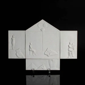 Goebel Porzellan Klaus Kütemeier 4-tlg. WANDBILD LA BELLE ET LA BETE 1/30 ltd - Imagen 1 de 8