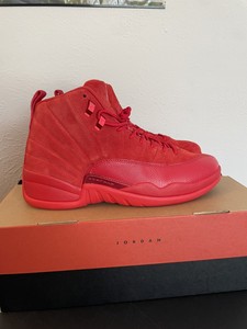 suede 12s red