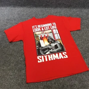Star Wars Darth Vader ￼T Shirt Beginning to Look a Lot Like Sithmas Xmas Youth L - Picture 1 of 8
