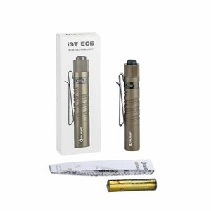 Olight i3T EOS 180 Lumen Dual-Output AAA LED Flashlight Tail Switch (Desert Tan)