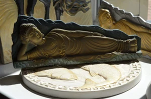 Buddha Plastic mold plaster Handicrafts Buddhist Statues Sleeping Buddha D18 - Picture 1 of 9
