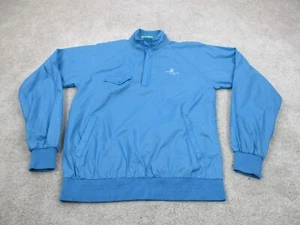 VINTAGE The Ritz-Carlton Naples Florida Jacket Mens Small Blue Izod Windbreaker - Picture 1 of 11