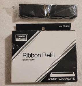 Caja de 3 tela negra de repuesto Tandy Ribbon # 26-1238 / para DMP 107 130 132 133 - Imagen 1 de 2