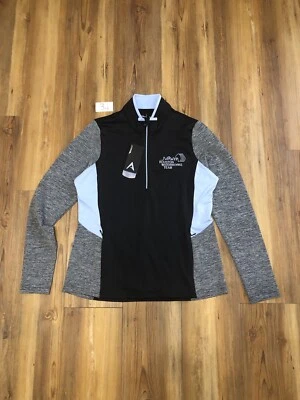 Pullover para mujer Antigua Performance Golf 1/4 Cremallera Desert Dry Negro Gris Talla M Foto 1 de 4