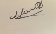 Gorilla Monsoon Signed 3x5 Index Card WWF Legend Autograph WWE d.1999 JSA Coa